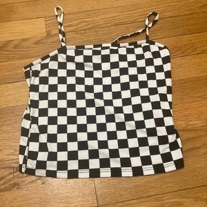 forever 21 checkered top